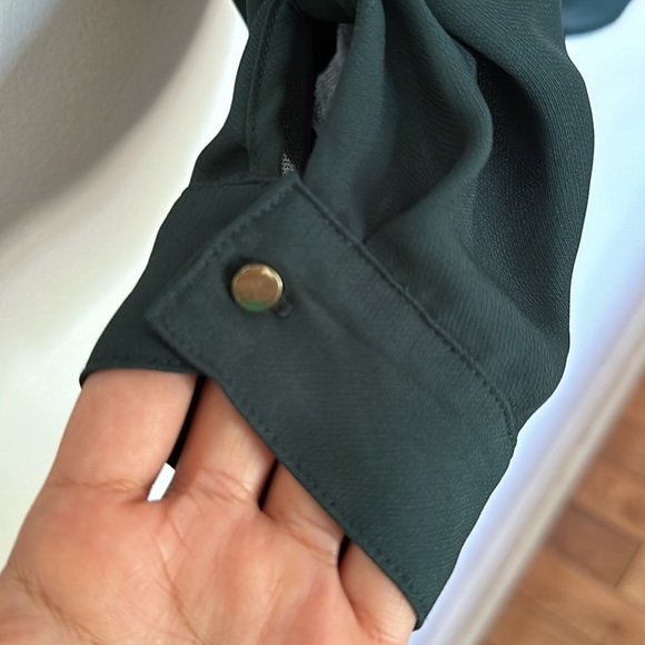 Dynamite Long Sleeve Blouse with Gold Front zipper - Picture 3 of 7